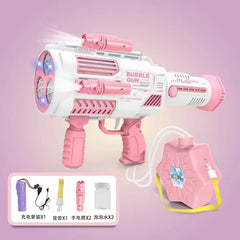 Bubbles Gun Kids Toy Rocket Soap Bubble Machine Guns Automatic Blower Portable Pomperos Toy For Children Gift